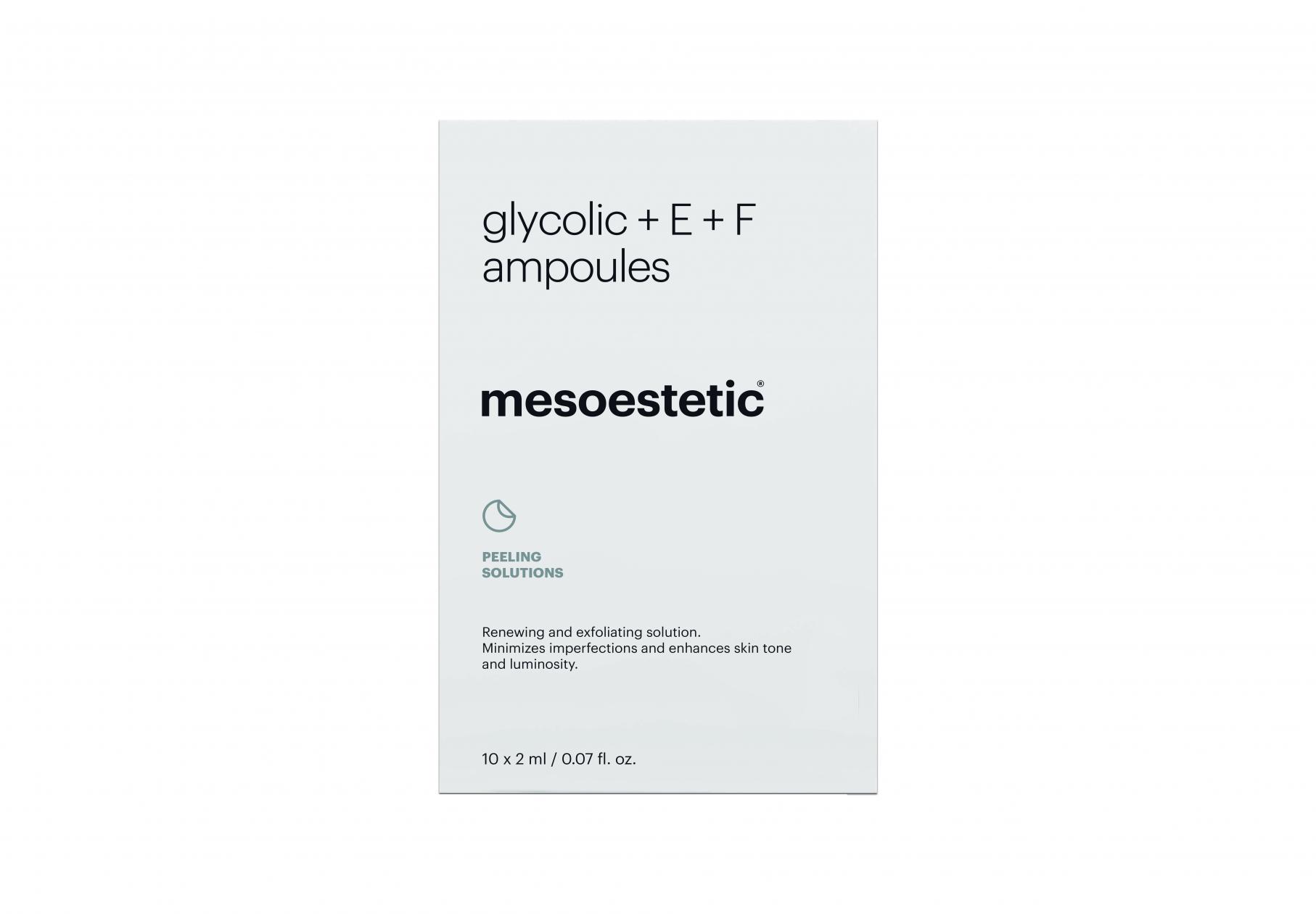 mesoestetic® glycolic + E + F ampoules